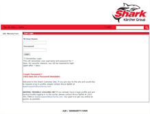 Tablet Screenshot of customer.sharkpw.com